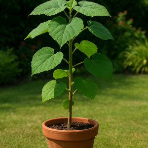 A_photograph_captures_a_young_Paulownia_tree